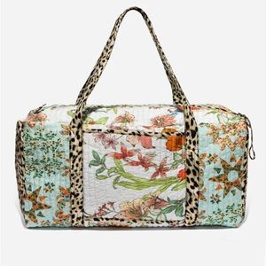 JOHNNY WAS Liliana Patchwork Quilted Cotton Duffle Bag - New With Tags